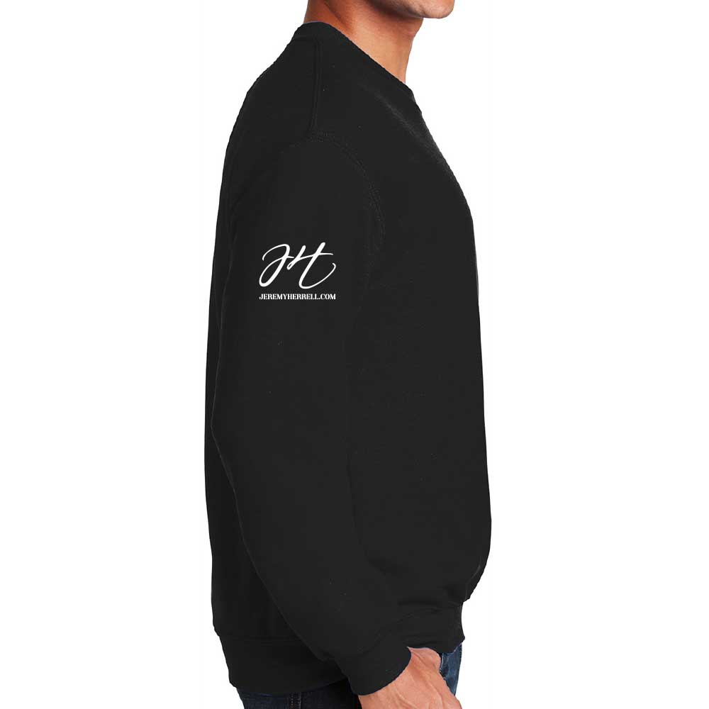 ARMOR OF GOD SWORD & SHIELD - CREW NECK SWEATSHIRT- BLACK