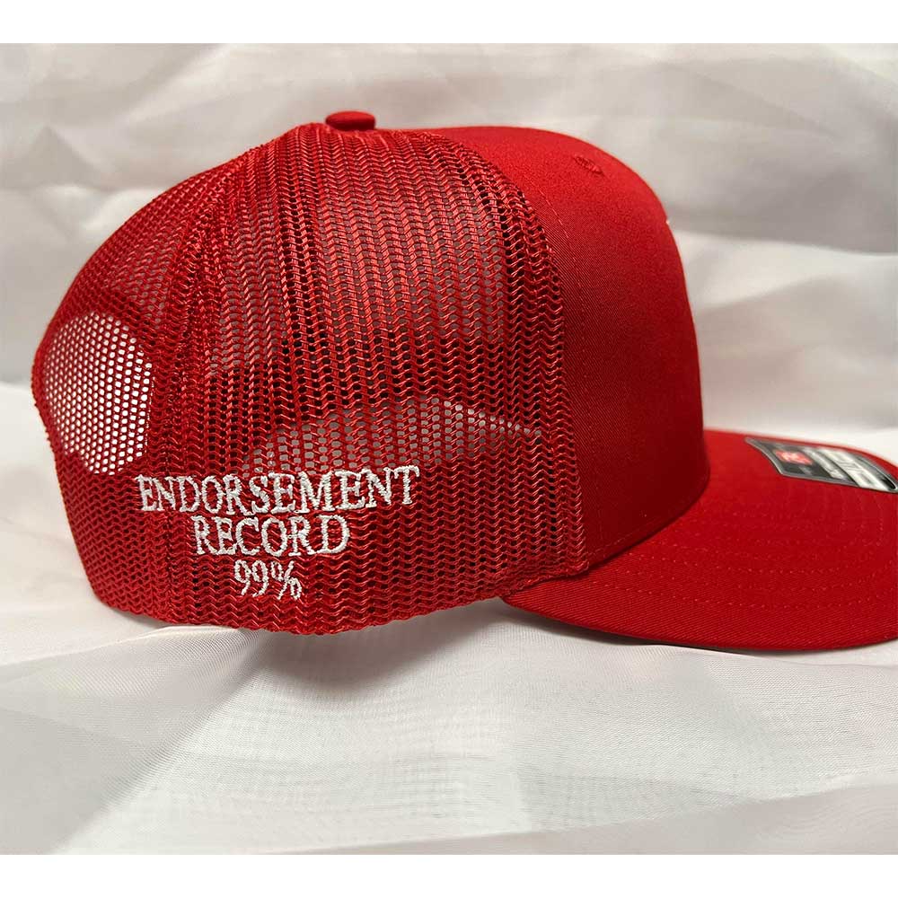 YOU CANT BEAT TRUMP - TRUCKER HAT - RED