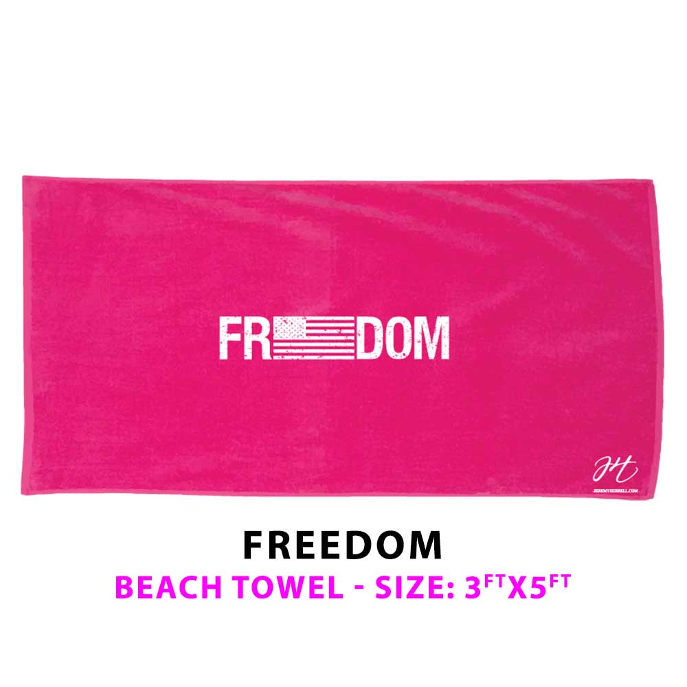 FREEDOM - BEACH TOWEL 3x5 - PINK