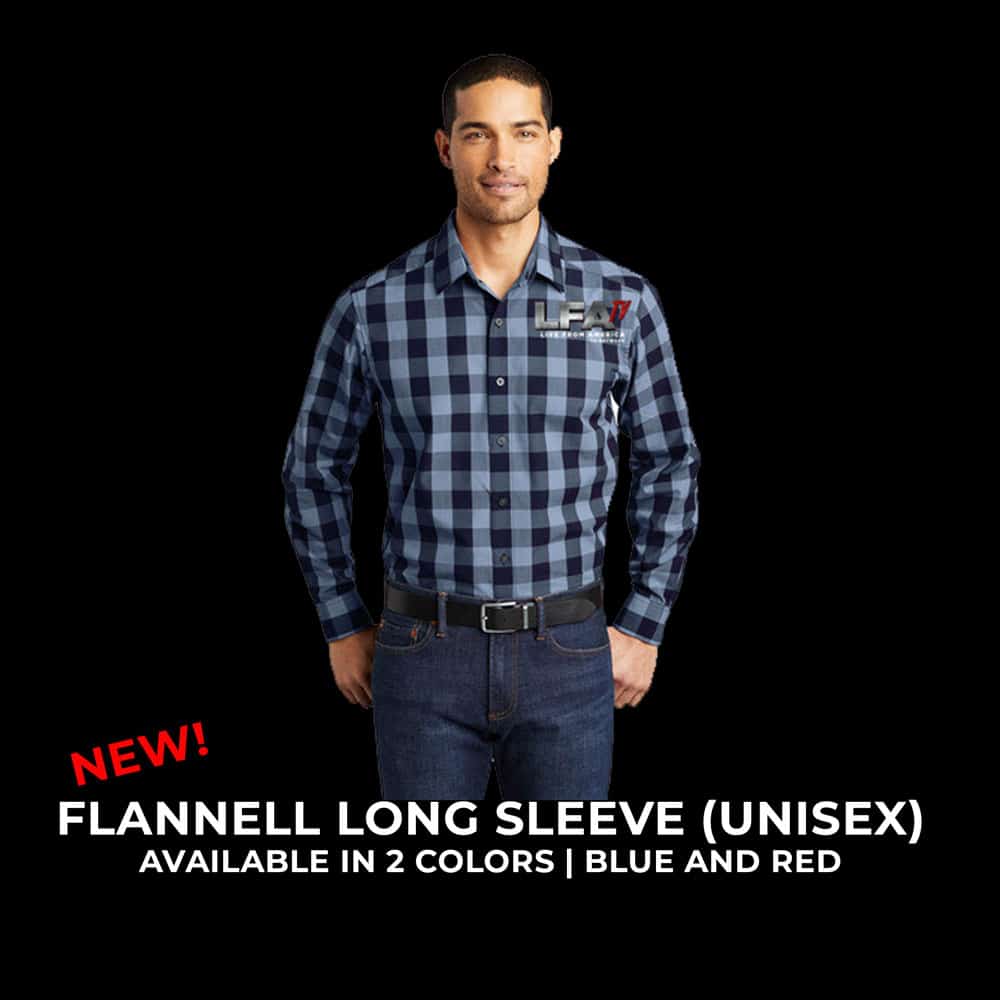 NEW! LFATV Flannel Shirt, Traditional Fit (UNISEX)