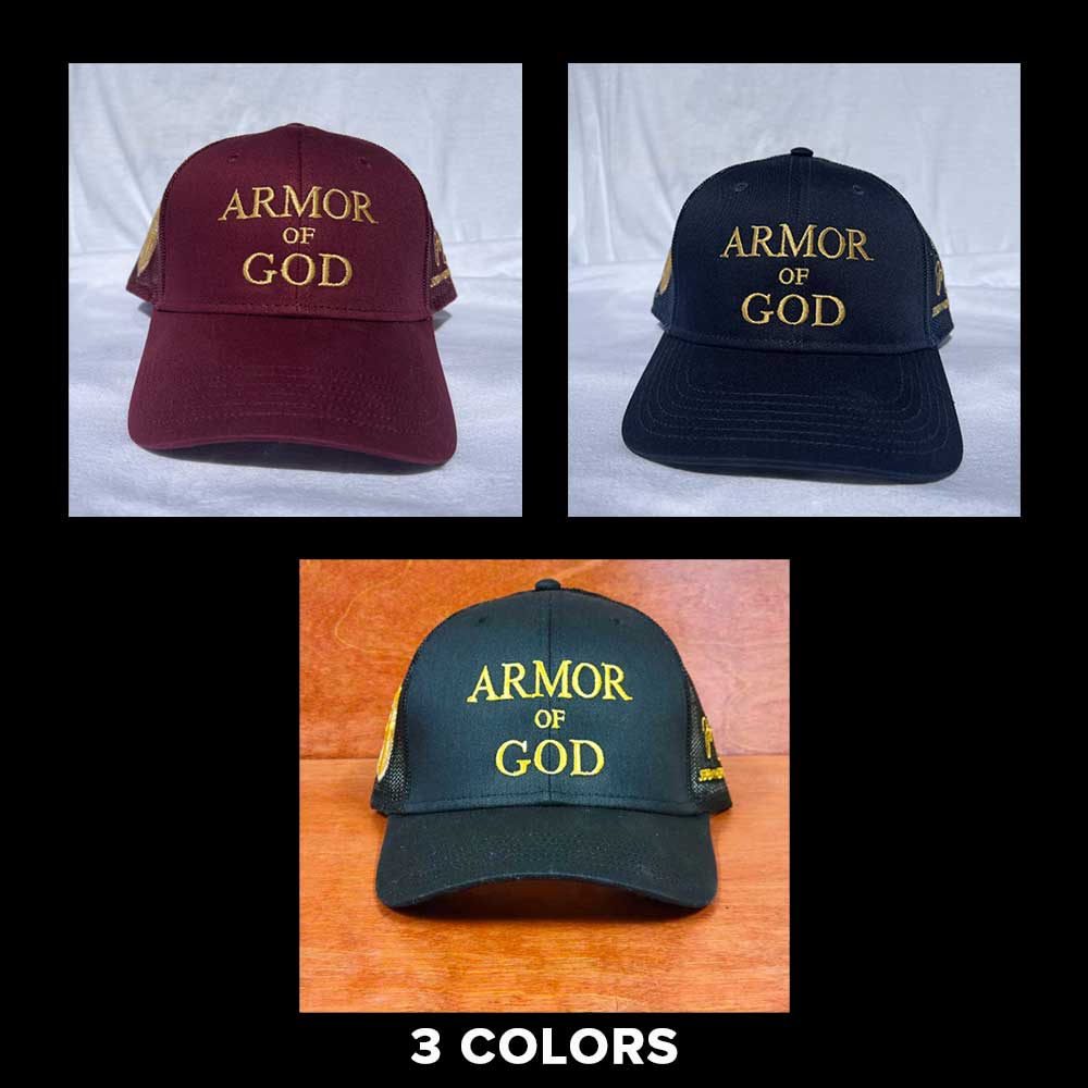 ARMOR OF GOD - SHIELD AND SWORD HAT - 3 COLOR CHOICES