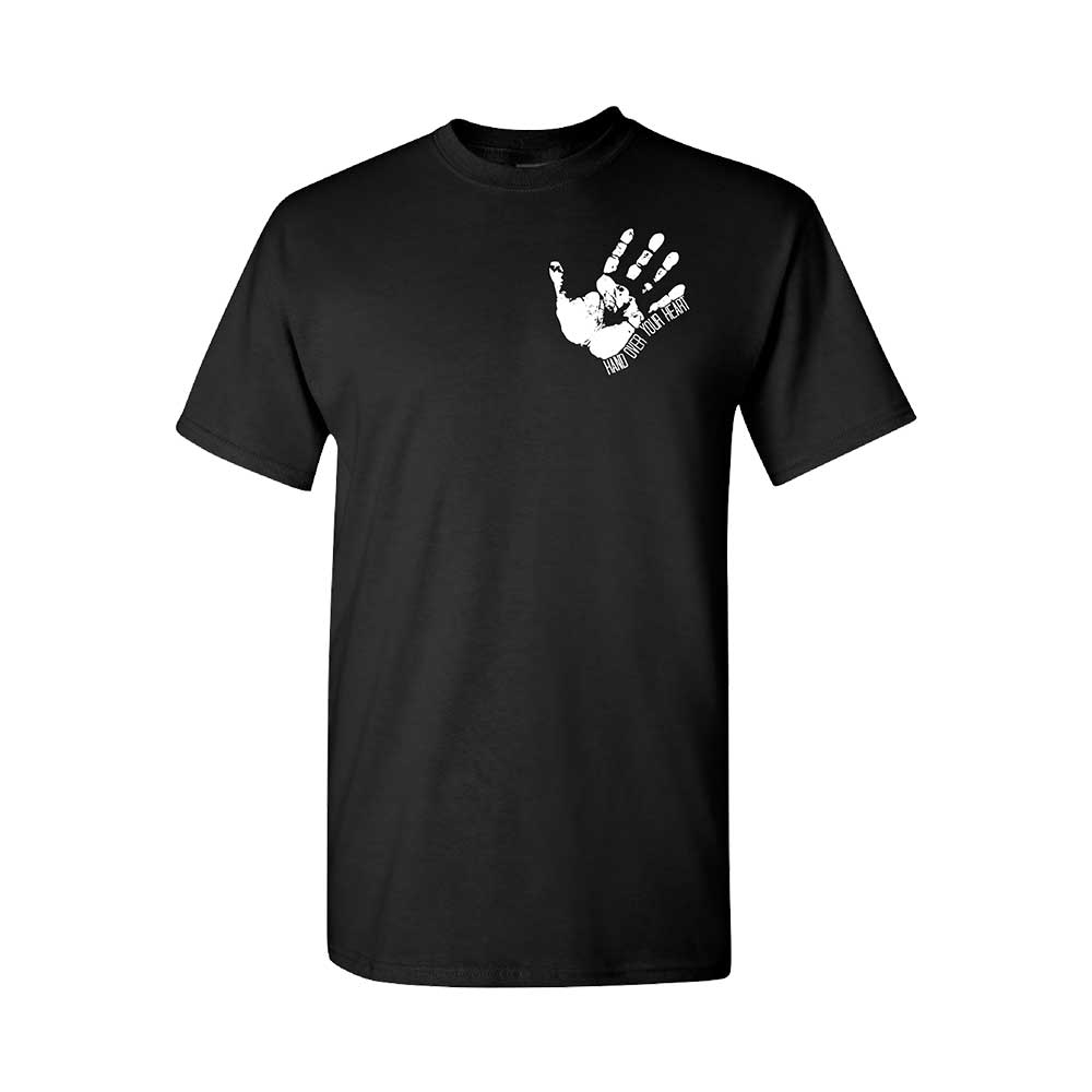 Hand Over Heart T-shirt (Mens/Unisex)