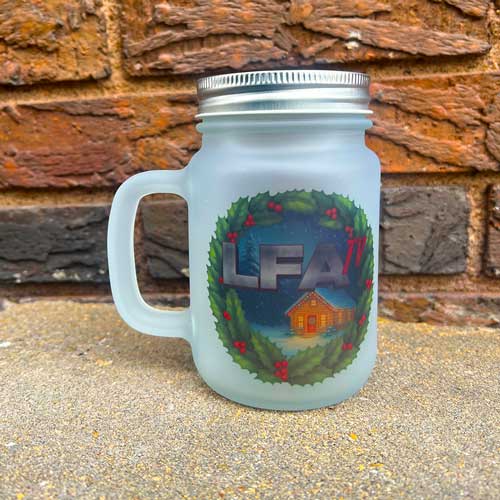LFA Christmas Frosted Mason Jar Mug - Limited Edition