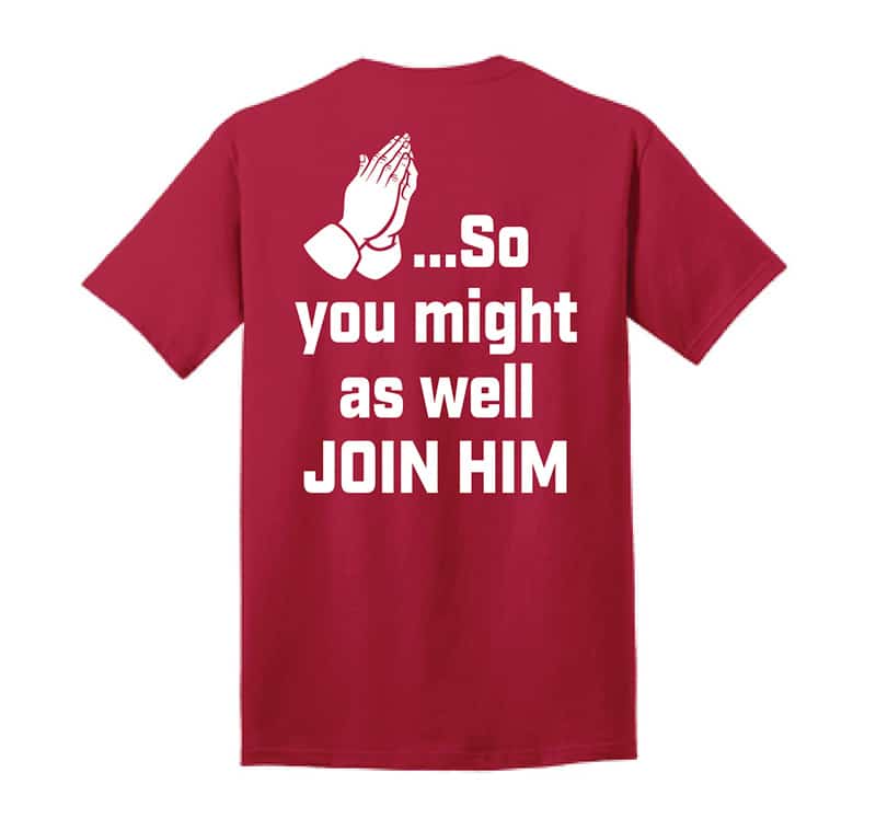 Jeremy Herrell You Cant Beat God Tee (Mens-Red)