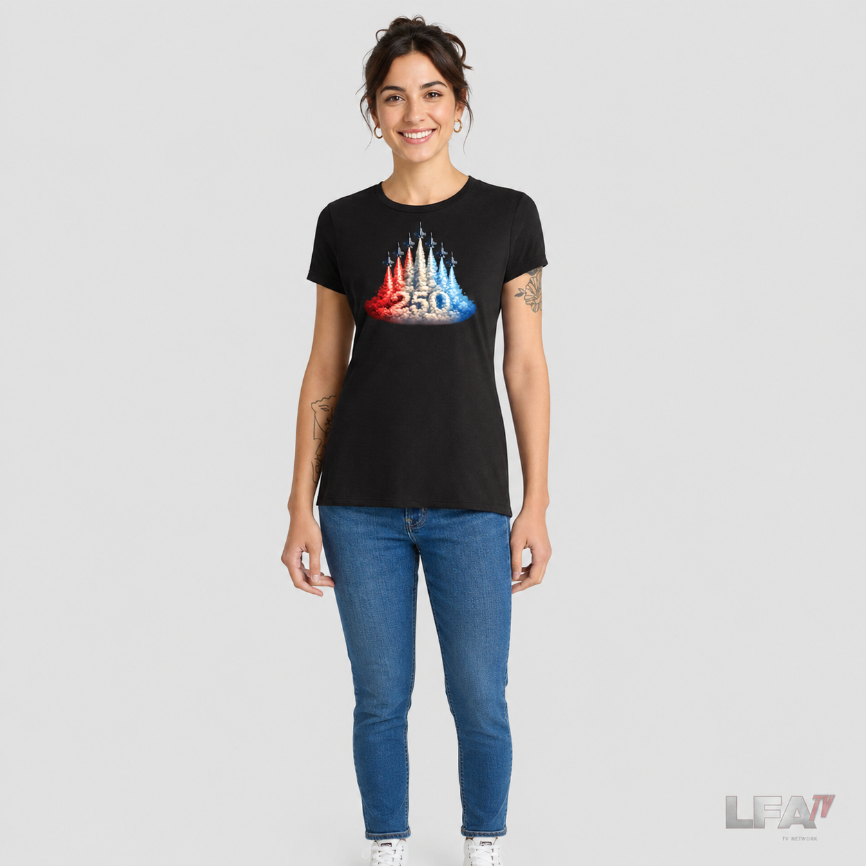 AMERICA 250TH JETS FLYING - WOMENS TSHIRT - America's 250th exclusive