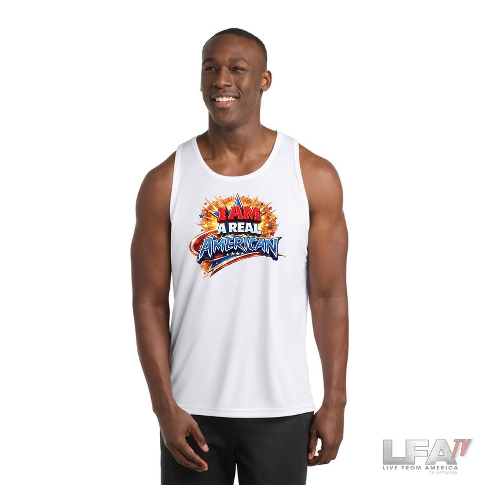 "I am a real American" - MENS Tank Top - America's 250th exclusive